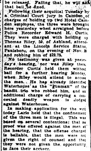 Writ Asked to Free Waterhouse, Pals (continued)
