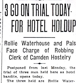3 Go On Trial Today For Hotel Holdup — Camden Morning Post, December 1, 1930