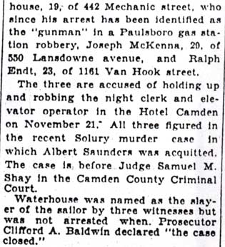 3 Go On Trial Today For Hotel Holdup (continued) — Camden Morning Post, December 1, 1930