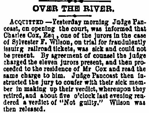 Philadelphia Inquirer, February 13, 1878 — Acquitted