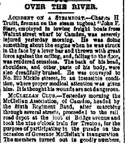 Philadelphia Inquirer, November 16, 1878 — Over the River (part 1)