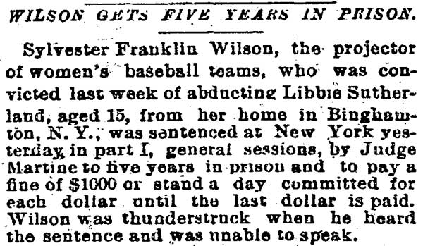 Springfield Republican, October 29, 1891 — Wilson Gets Five Years in Prison