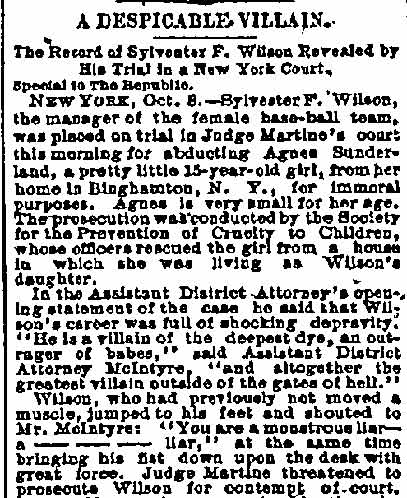 St. Louis Republican, October 9, 1891 — A Despicable Villain (part 1)