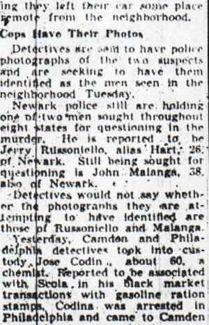 2 Killers Seen Loitering Near Home of Scola (continued)
