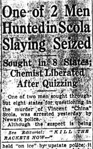 One of 2 Men Hunted in Scola Slaying Seized, April 1, 1944
