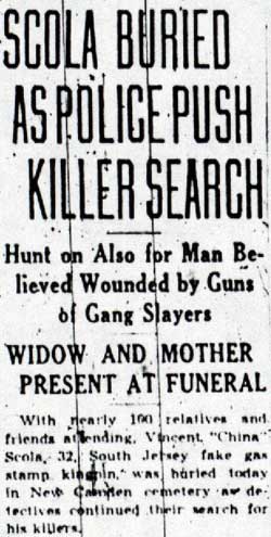 Scola Buried As Police Push Killer Search, April 2, 1944