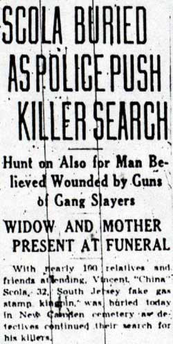 Scola Buried As Police Push Killer Search, April 3, 1944