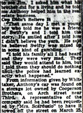 OPA Confers with Police On Scola Murder Clues (continued)