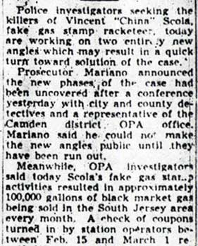 2 New Angles Turned Up In Scola Killing, April 6, 1944