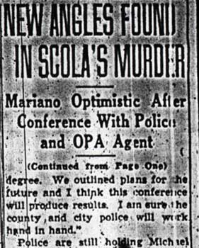 2 New Angles Turned Up In Scola Killing (continued)