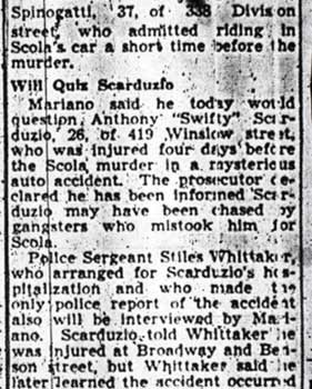 2 New Angles Turned Up In Scola Killing (continued)