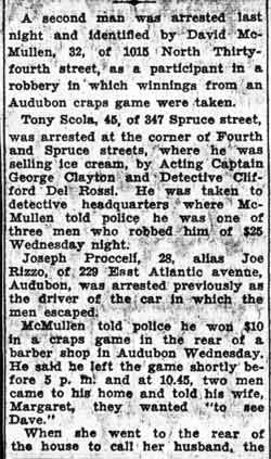 Camden Courier-Post, August 14, 1936 — suspects
