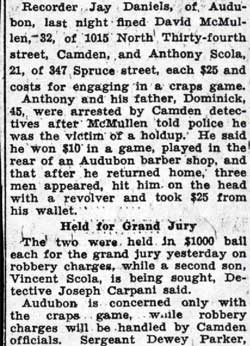 Camden Courier-Post August 15, 1936 - Vincent Scola article photo 2
