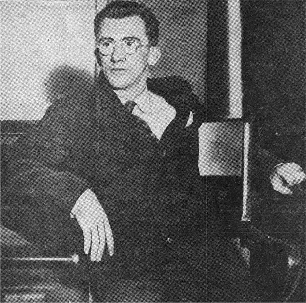 William J. Stephan on the witness stand during his trial on October 8, 1936