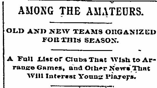 Philadelphia Inquirer, April 24, 1892 — Among the Amateurs, page 1