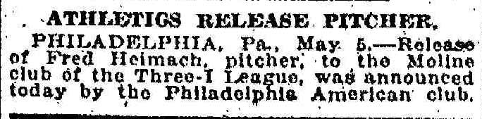 Indianapolis Star article, May 6, 1921