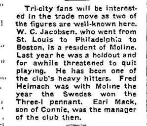 Davenport Democrat and Leader article, June 16, 1926, part 2