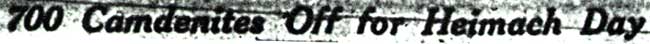 Camden Courier-Post, September 11, 1928, header