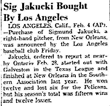 Dallas Morning News, February 5, 1938 — Sig Jakucki