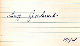 Sig Jakucki autograph