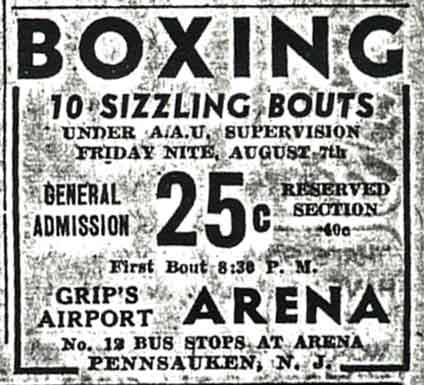 Camden boxing program, August 7, 1936