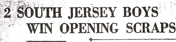 Cedar Boxing Tournament headline, April 22, 1936