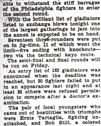 Cedar Boxing Tournament, April 22, 1936, page 2