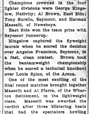 Cedar Boxing Tournament, April 25, 1936, page 2
