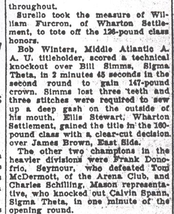 Cedar Boxing Tournament, April 25, 1936, page 3