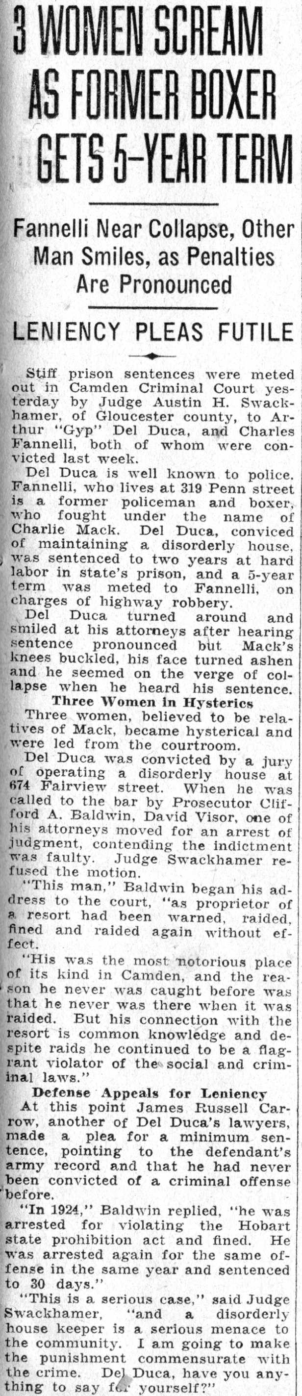 Camden Courier-Post June 8 1932, full article text