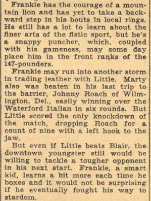 Blair May Reach Heights in Boxing — Camden Courier-Post May 16, 1934 (part 3)