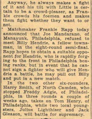 Blair May Reach Heights in Boxing — Camden Courier-Post May 16, 1934 (part 4)