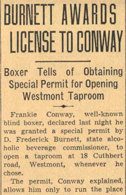 Camden Courier-Post, June 11, 1938, Frankie Conway article