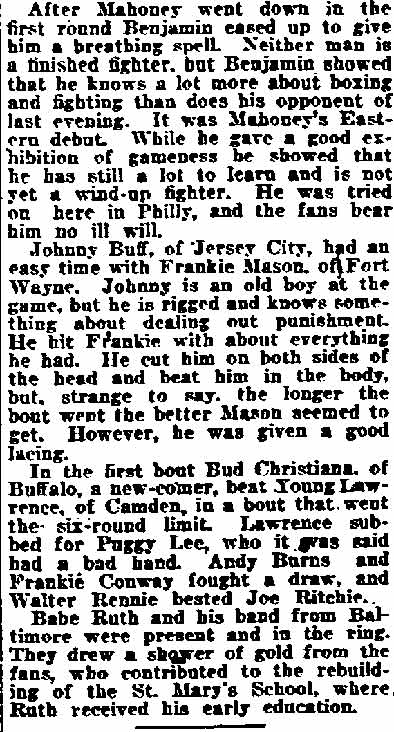 Philadelphia Inquirer, September 28, 1920, article continuation