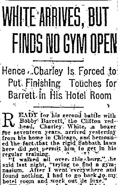 Philadelphia Inquirer, November 6, 1922, Frankie Conway boxing article