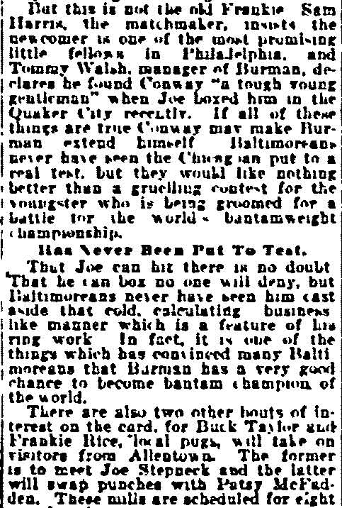 Baltimore Sun, January 24, 1919, article continuation
