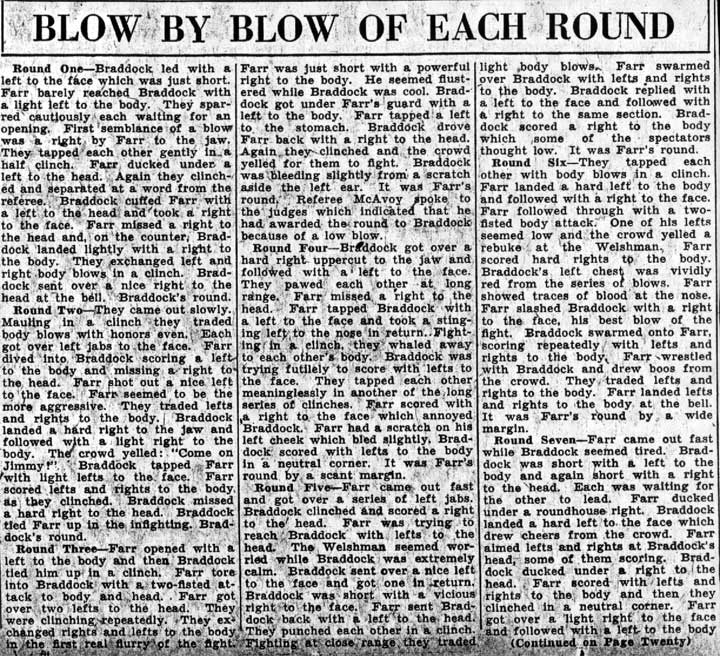 Blow by Blow of Each Round, part 1