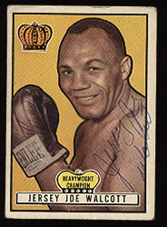 Jersey Joe Walcott — 1951 Topps Boxing Card back