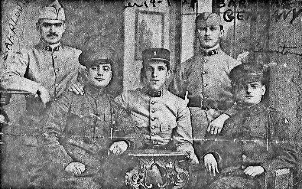 Joe Borsa with fellow soldiers in the Allied Military Zone of Germany, 1919
