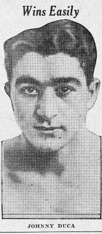 Johnny Duca, Paulsboro boxer, August 19, 1933