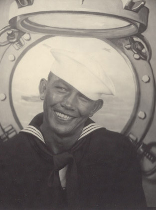 Johnny Toomey at sea with the United States Navy