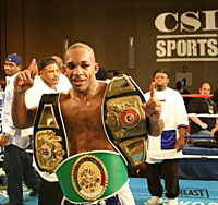 Prince Badi Ajamu, the new WBC Continental Americas light-heavyweight champion, December 2004
