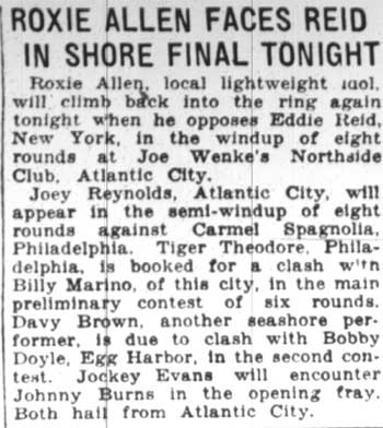 Roxie Allen, Camden Courier-Post, February 13, 1928