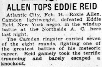 Roxie Allen, Camden Courier-Post, February 14, 1928