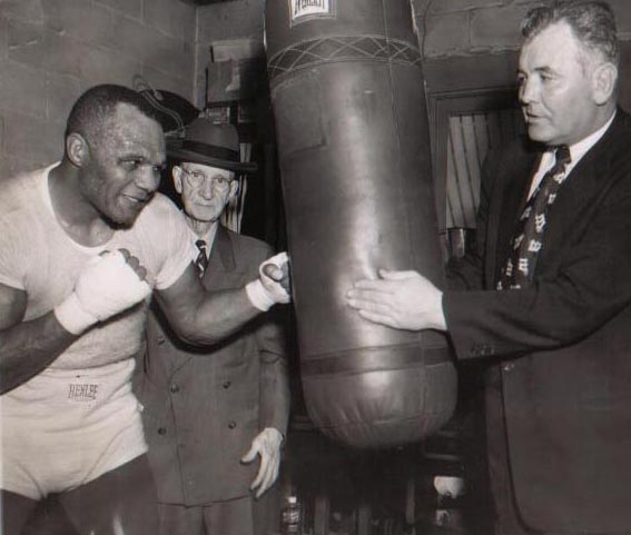 Jersey Joe Walcott and Jim Braddock, July 18, 1951