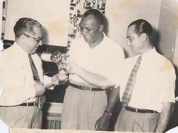 Louis Fratto, Jersey Joe Walcott, and Felix Bocchicchio