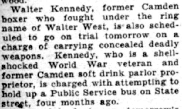 Camden Courier-Post June 6, 1932 — excerpt about Walter Kennedy