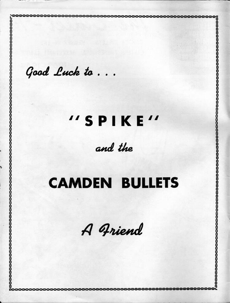 1963-64 Camden Bullets program, page 2