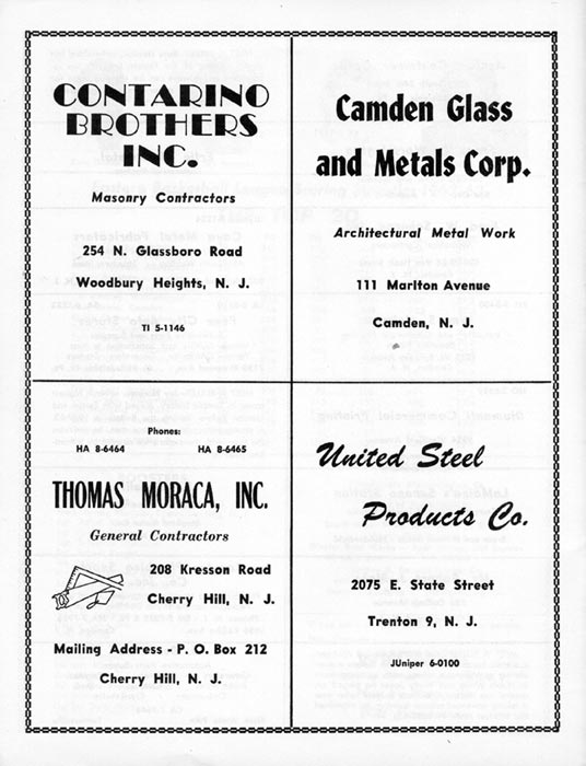 1963-64 Camden Bullets program, page 14