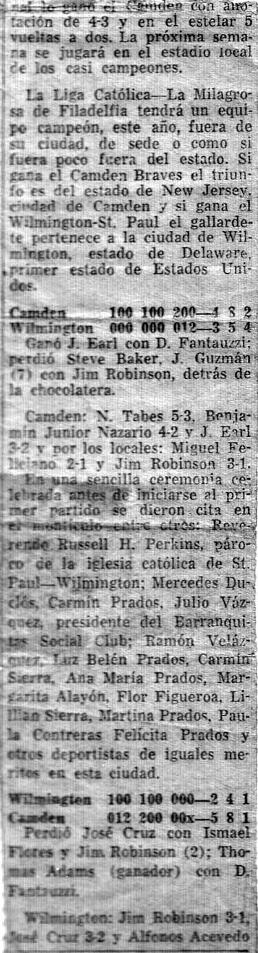 Camden Braves 1964 champions
